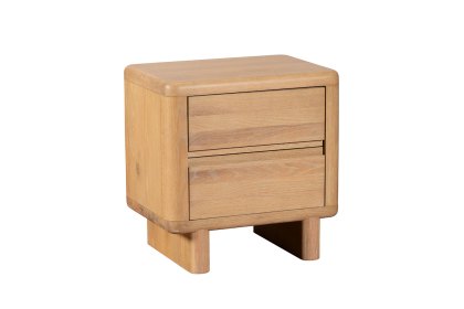 Flynn Natural Oak 2 Drawer Bedside Table