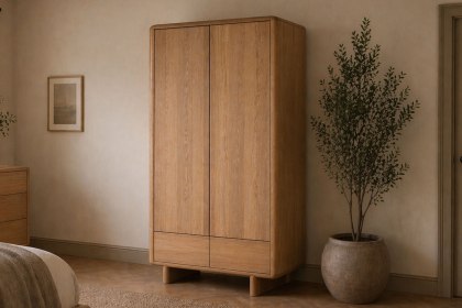 Flynn Natural Oak Double Wardrobe