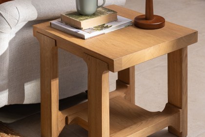 Wyatt Reclaimed Oak Lamp Table