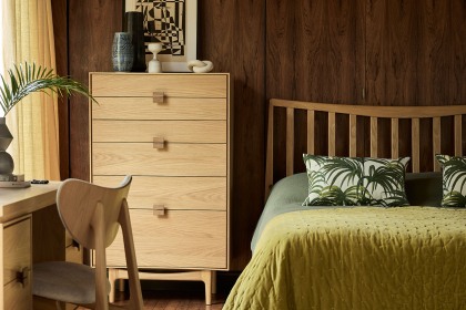 G Plan Larsen Oak 6 Drawer Tall Chest of Drawers