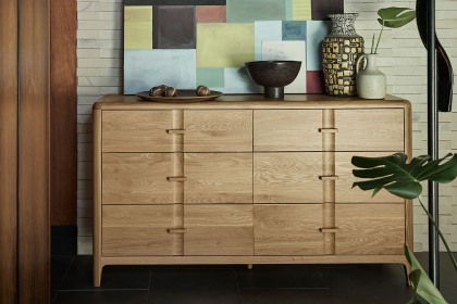 G Plan Maddison Oak 6 Drawer Wide Chest of Drawers
