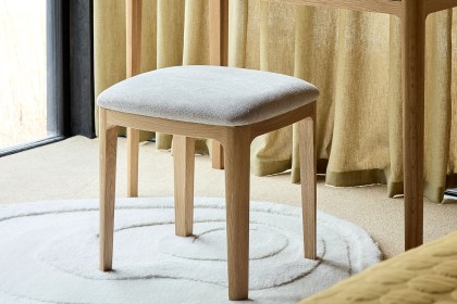 G Plan Maddison Oak Upholstered Stool