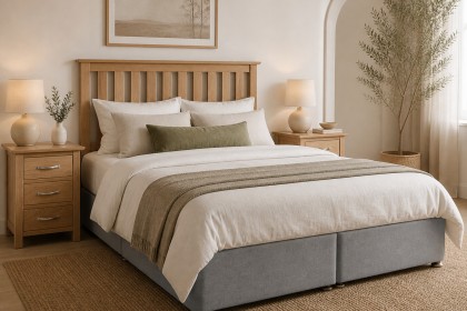 Devon Solid Oak 4'6 Double Headboard Devon Solid Oak 4'6 Double Headboard
