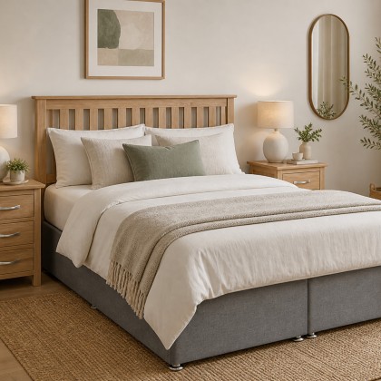 Devon Solid Oak 5'0 King Headboard Devon Solid Oak 5'0 King Headboard