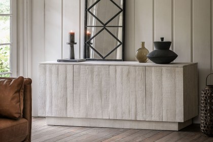 Gallery Direct Iowa 4 Door Sideboard Whitewash 1700x450x700mm Gallery Direct Iowa 4 Door Sideboard Whitewash 1700x450x700mm