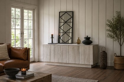 Gallery Direct Iowa 4 Door Sideboard Whitewash 1700x450x700mm Gallery Direct Iowa 4 Door Sideboard Whitewash 1700x450x700mm