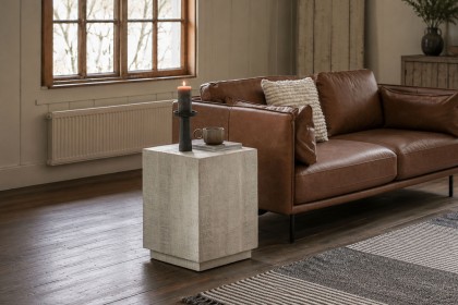 Gallery Direct Iowa Side Table Whitewash 400x400x550mm