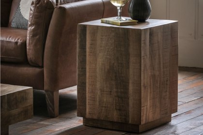 Gallery Direct Iowa Side Table Natural 400x400x550mm