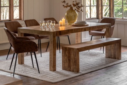 Gallery Direct Iowa Dining Table Natural 2000x1000x750mm