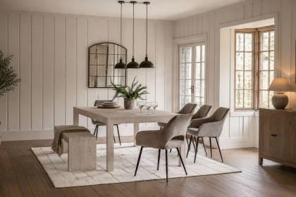 Gallery Direct Iowa Dining Table Whitewash 2000x1000x750mm
