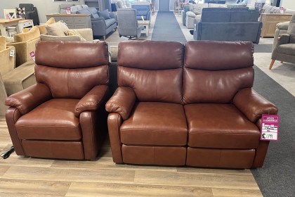 Ex-Display Redruth - Monet 2 Seater Manual Recliner Sofa + Power Recliner Chair Ex-Display Redruth - Monet 2 Seater Manual Recliner Sofa + Power Recliner Chair