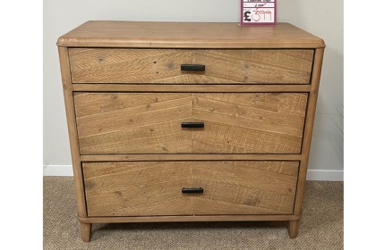 Ex-Display St Austell - Baker Jude Reclaimed Wood 3 Drawer Chest of Drawers