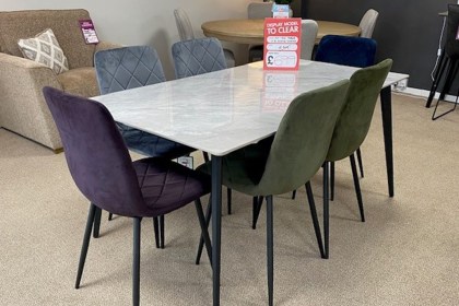 Ex-Display St Austell - Ivy 1.6m Dining Table + 6x Chairs