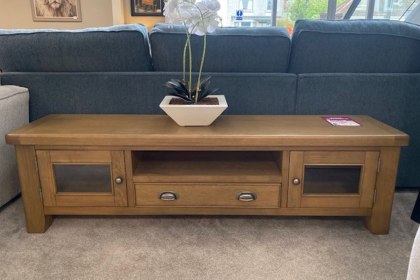 Ex-Display St Austell - Smoked Oak Extra Large TV Unit Ex-Display St Austell - Smoked Oak Extra Large TV Unit