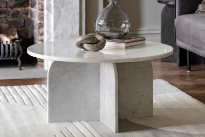Gallery Direct Amalfi White Marble Coffee Table