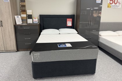 Ex-Display Newquay - Tempur 4’6 25cm Ease Buckingham continental drawer divan and Harlow headboard Ex-Display Newquay - Tempur 4’6 25cm Ease Buckingham continental drawer divan and Harlow headboard