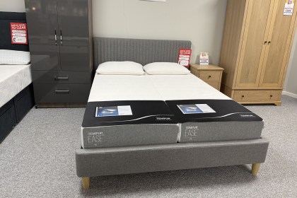 Ex-Display Newquay - Tempur 5ft Harlington bedframe and ease 20cm mattresses