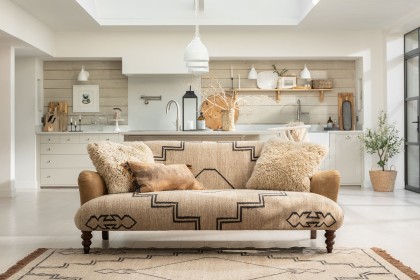 Tetrad Heritage Dakota Neutral Patterned Midi 2 Seater Sofa in Comanche and Cherokee Leather Fabric Tetrad Heritage Dakota Neutral Patterned Midi 2 Seater Sofa in Comanche and Cherokee Leather Fabric