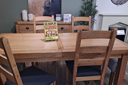 Ex-Display Plymouth - Normandy Extending Dining Table & 4 Ladder Back Chairs Ex-Display Plymouth - Normandy Extending Dining Table & 4 Ladder Back Chairs