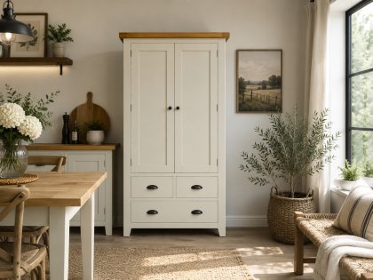 Cotswold White Painted Kitchen Larder Cupboard Cotswold White Painted Kitchen Larder Cupboard