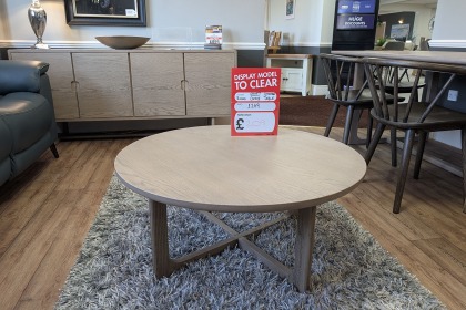 Ex-Display Newquay - Gallery Direct Craft Round Coffee Table Smoked Ex-Display Newquay - Gallery Direct Craft Round Coffee Table Smoked