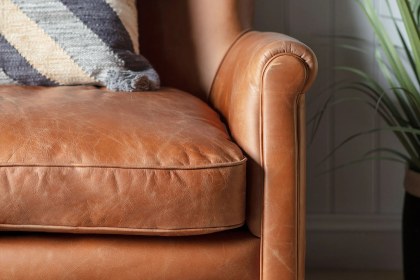 Gallery Direct Mr. Paddington Sofa in Vintage Brown Leather Gallery Direct Mr. Paddington Sofa in Vintage Brown Leather