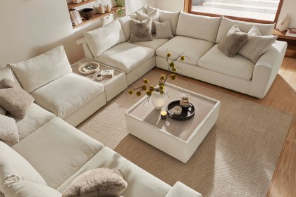 Toronto Fabric Square Wooden Top Table Stool
