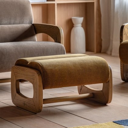 Gallery Direct Marco Footstool in Verona Golden