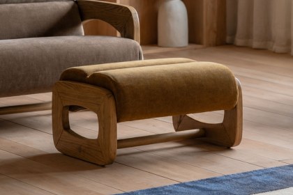 Gallery Direct Marco Footstool in Verona Golden