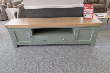 Ex-Display Newquay - Salcombe Sage Painted 190cm TV Unit Ex-Display Newquay - Salcombe Sage Painted 190cm TV Unit