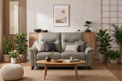 G Plan Olivia Leather Small Sofa with Heat, Lumbar and Headrest Functions