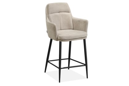 Bologna Fabric Bar Stool in Miami Toffee (Pair)