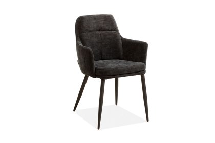 Donna Fabric Dining Chair in Miami Black (Pair) Donna Fabric Dining Chair in Miami Black (Pair)