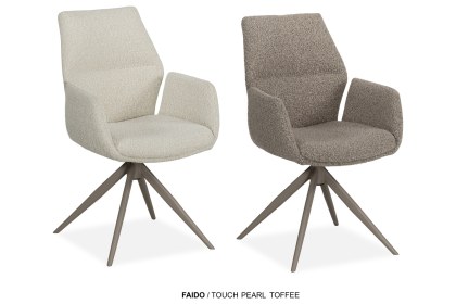 Faido Fabric Dining Chair in Touch Pearl (Pair) Faido Fabric Dining Chair in Touch Pearl (Pair)