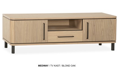 Medway Blond Oak Lamulux 160cm Large TV Unit