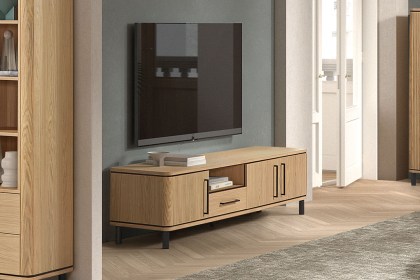 Medway Blond Oak Lamulux 210cm Wide TV Unit