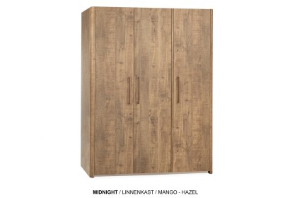Midnight Lamulux Wood-Effect 3 Door Wardrobe