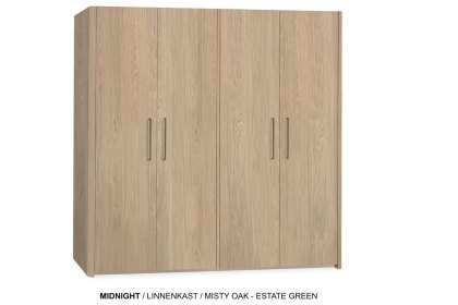 Midnight Lamulux Wood-Effect 4 Door Wardrobe