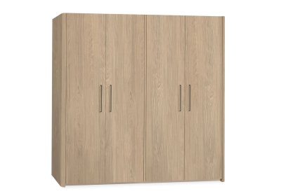 Midnight Lamulux Wood-Effect 4 Door Wardrobe