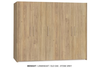 Midnight Lamulux Wood-Effect 5 Door Wardrobe