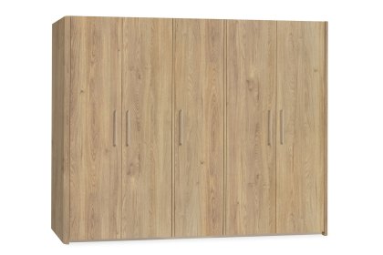 Midnight Lamulux Wood-Effect 5 Door Wardrobe