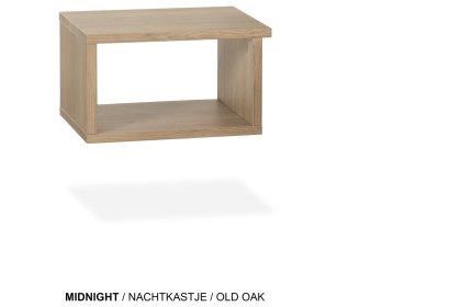 Midnight Lamulux Wood-Effect Open Bedside Table