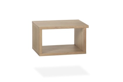 Midnight Lamulux Wood-Effect Open Bedside Table