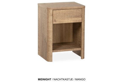 Midnight Lamulux Wood-Effect 1 Drawer Bedside Table
