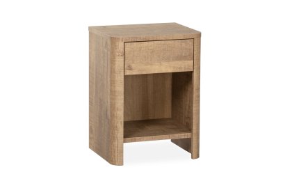 Midnight Lamulux Wood-Effect 1 Drawer Bedside Table