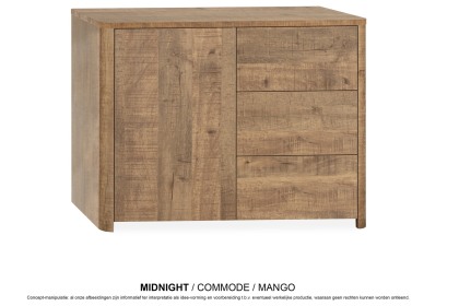 Midnight Lamulux Wood-Effect Chest of Drawers