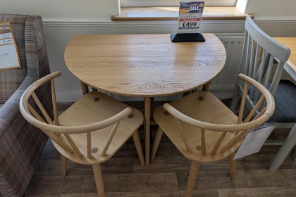 Ex-Display Newquay - Gallery Direct Craft Folding Dining Table Natural + 2 Chairs Ex-Display Newquay - Gallery Direct Craft Folding Dining Table Natural + 2 Chairs