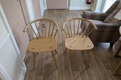 Ex-Display Newquay - Gallery Direct Craft Folding Dining Table Natural + 2 Chairs