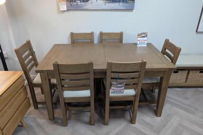 Ex-Display Newquay - Gallery Direct Hardwick Ext Dining Table 160-210cm + 6 Hardwick Chairs Ex-Display Newquay - Gallery Direct Hardwick Ext Dining Table 160-210cm + 6 Hardwick Chairs