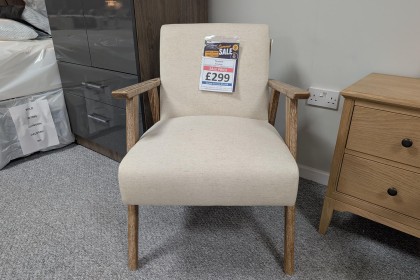 Ex-Display Newquay - Gallery Direct Neyland Armchair Natural Linen Ex-Display Newquay - Gallery Direct Neyland Armchair Natural Linen